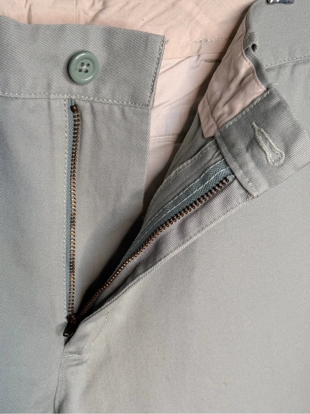 J CREW The Driggs Pants Slim Fit Green Cotton Chinos 33x30